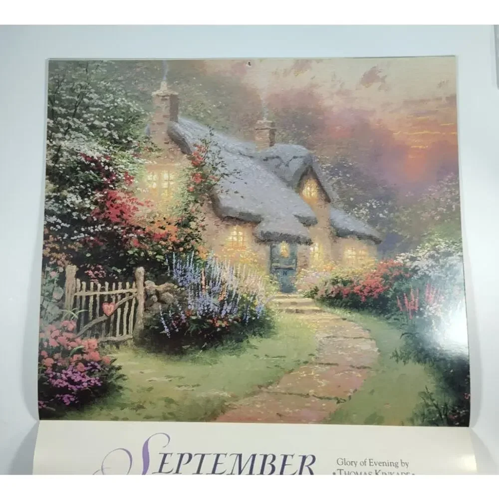 Thomas Kinkade Painter of Light Wall Calendar 1995 Frameable Artwork